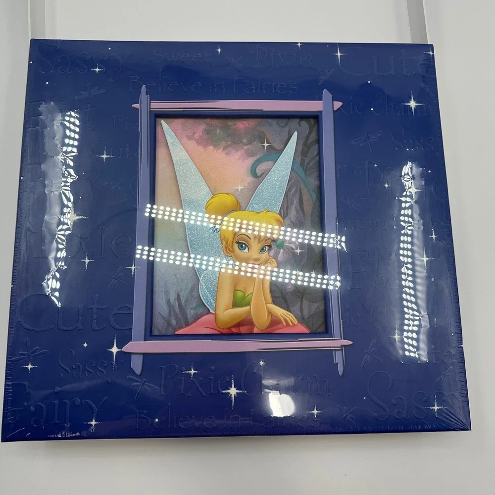 Disney Tinker Bell Sandylion Scrapbook Album Blue Embossed Pixie Hollow New